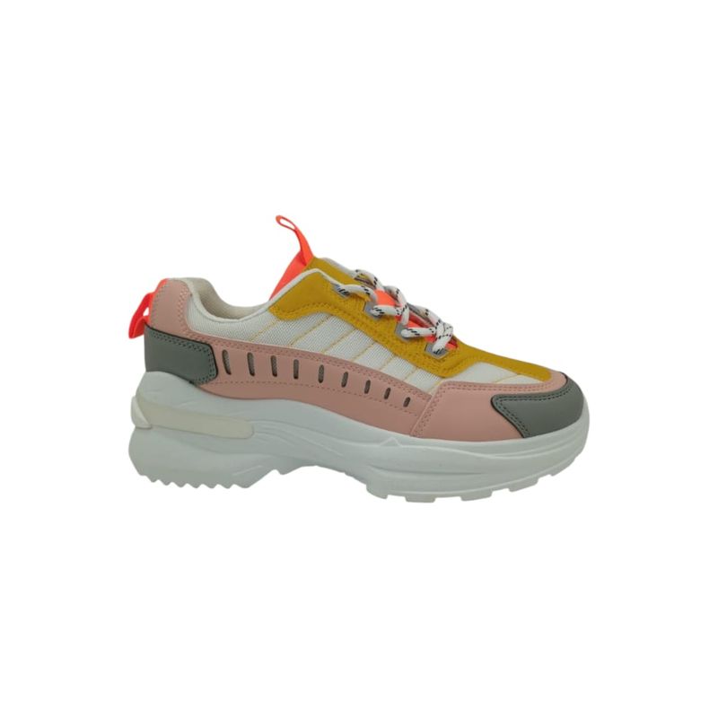 HERIEL - Zapatilla Rosa Plataforma Mujer.