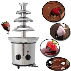 MOVI - CASCADA FUENTE DE CHOCOLATE FONDUE ACERO INOXIDABLE 4 NIVELES