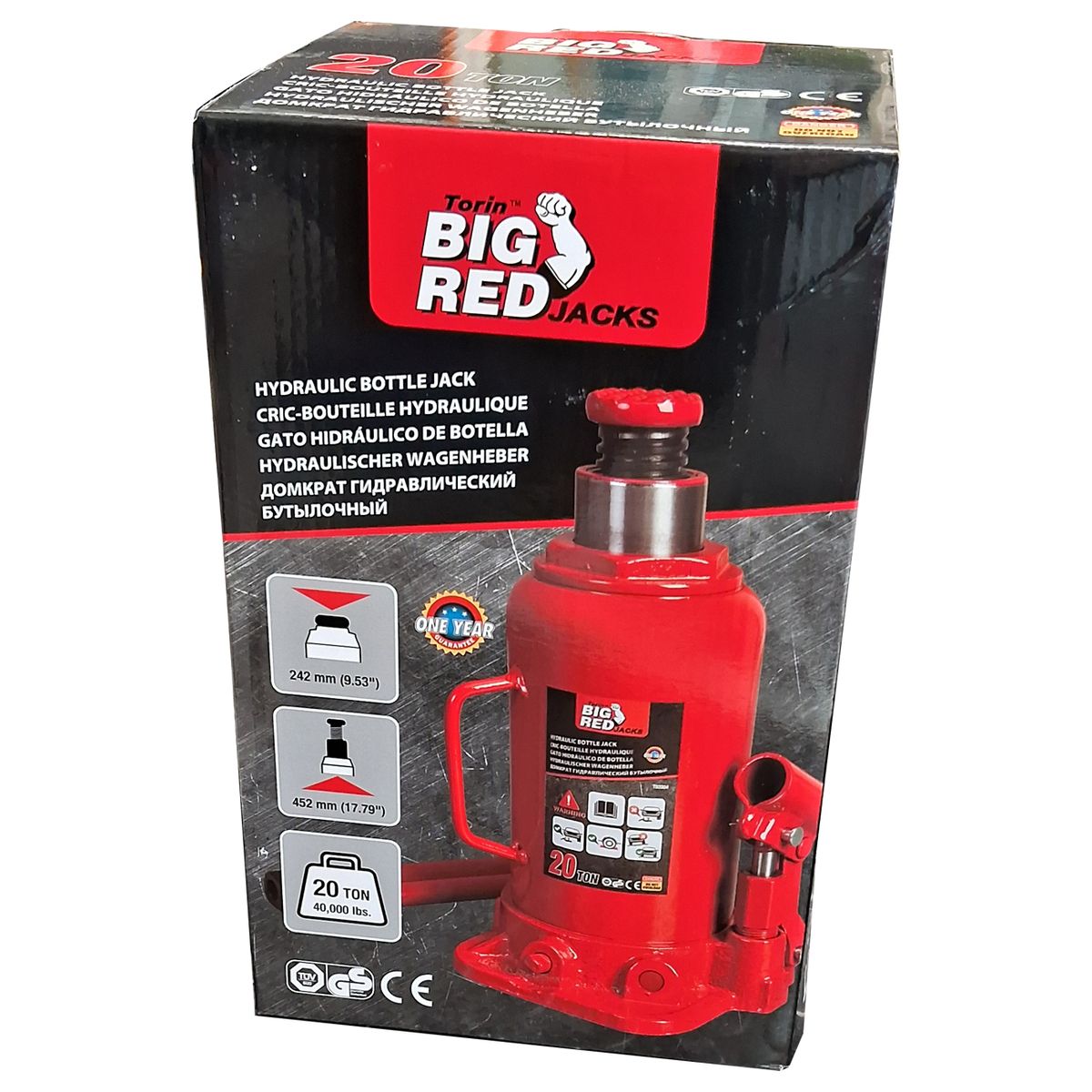 BIG RED - Gata Botella 20 Tons Línea Profesional Torin