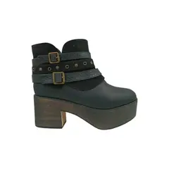 HERIEL - Botín Negro Plataforma Mujer