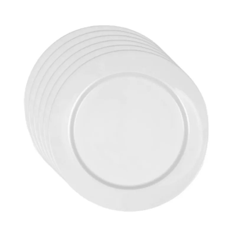 WOLFEN - Set 12 Platos Bajo 25 cm Porcelana Profesional