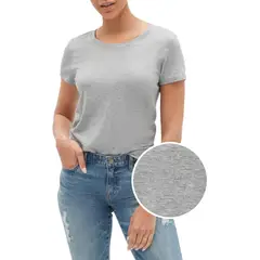 GAP - Polera Clasica Cuello Crew Gris