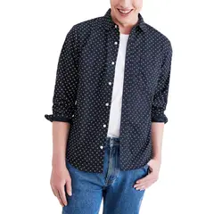 DOCKERS - Camisa Hombre LS Casual Slim Fit Azul
