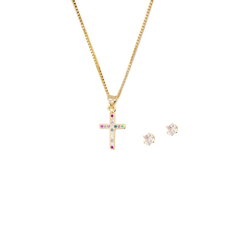 JOYAS MONTERO - Conjunto Paz Gold Con Micro Circones