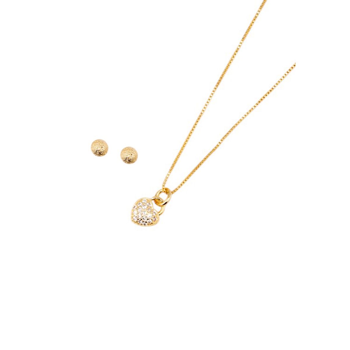 JOYAS MONTERO - Conjunto Lila Gold Baño de Oro Con Micro Circones