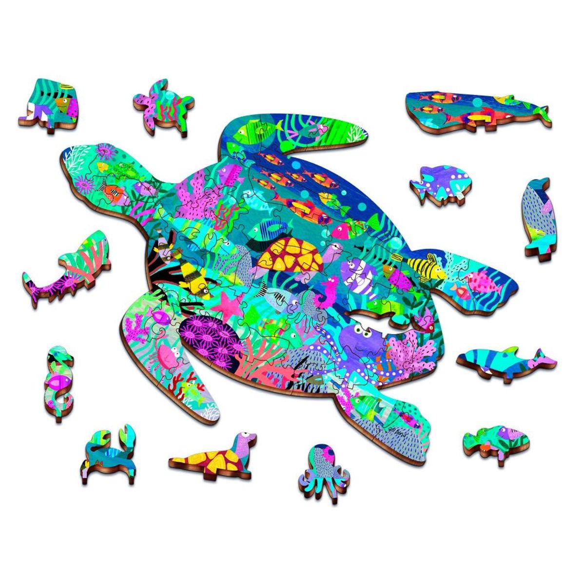 LUDATTICA - Puzzle de Madera Oceano 48 Piezas Ludattica