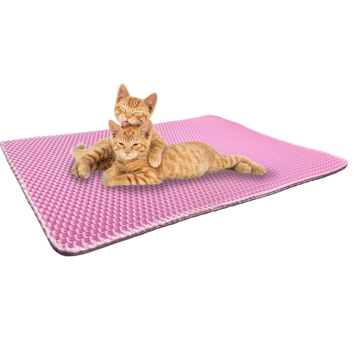 GENERICO - Alfombra Atrapa Arena para Gatos 45x65 cm - Rosa - M