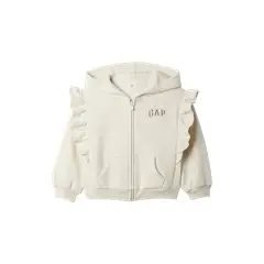 GAP - Polerón Logo Vuelos Con Cierre Niña Blanco