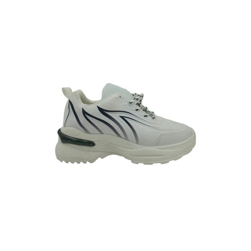 HERIEL - Zapatilla Blanca Plataforma Mujer.
