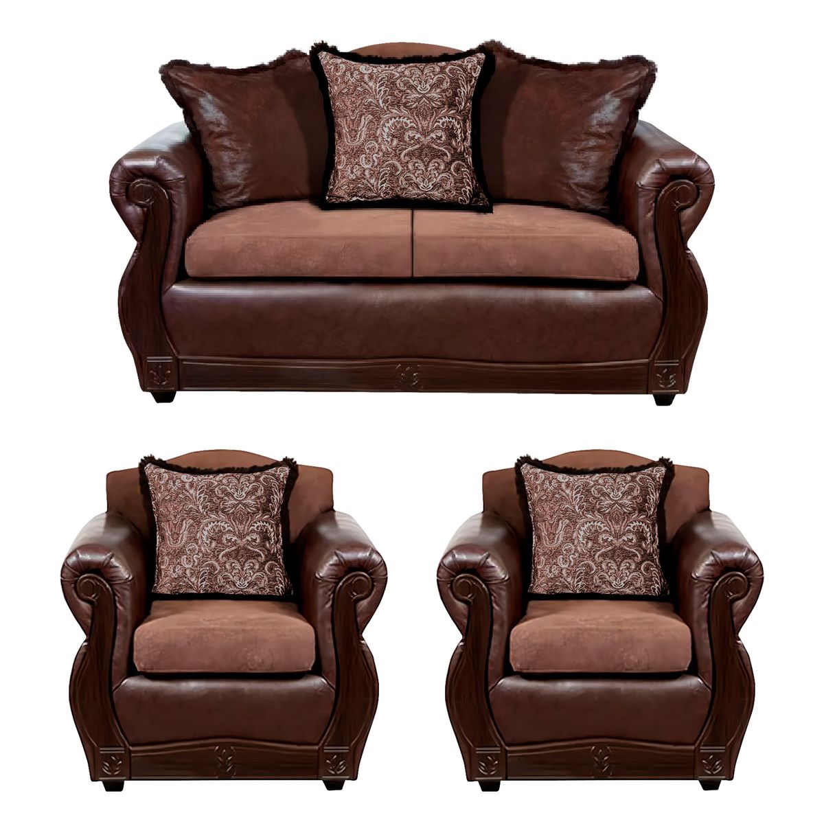 ADONIS LEUDH - Living 2+1+1 Gran Columbia Mixto IF Café Oscuro Extra Grande