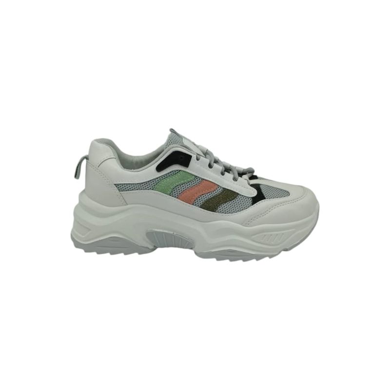 HERIEL - Zapatilla Blanca Plataforma Mujer