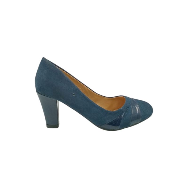 HERIEL - Zapato Azul Taco Mujer.