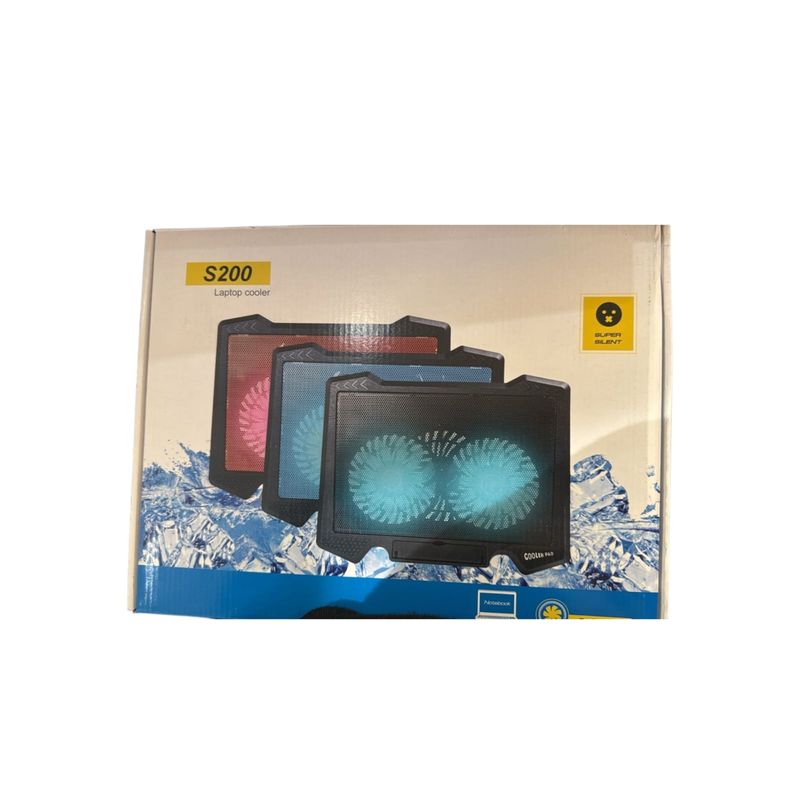 GENERICO - Base Enfriadora para Laptop con Dos Ventiladores y Conexión USB