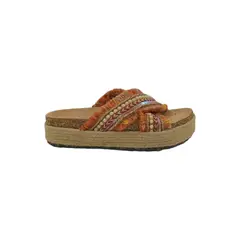 HERIEL - Sandalia Camel Plataforma Mujer.