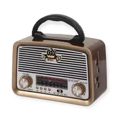 GENERICO - Radio Portatil Vintage Am Fm Mp3 Recargable 3 Bandas USB y Pila