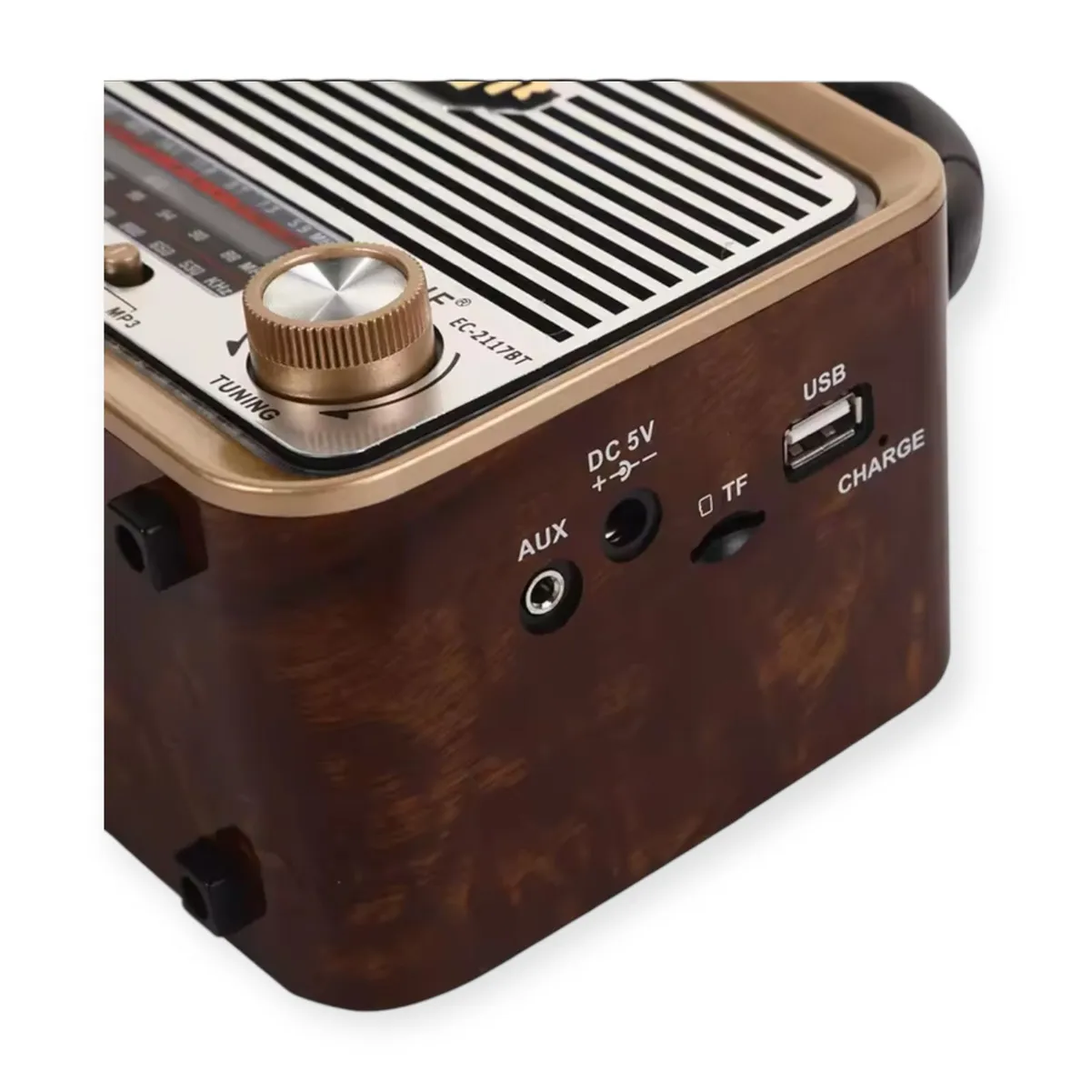 GENERICO - Radio Portatil Vintage Am Fm Mp3 Recargable 3 Bandas  USB y Pila
