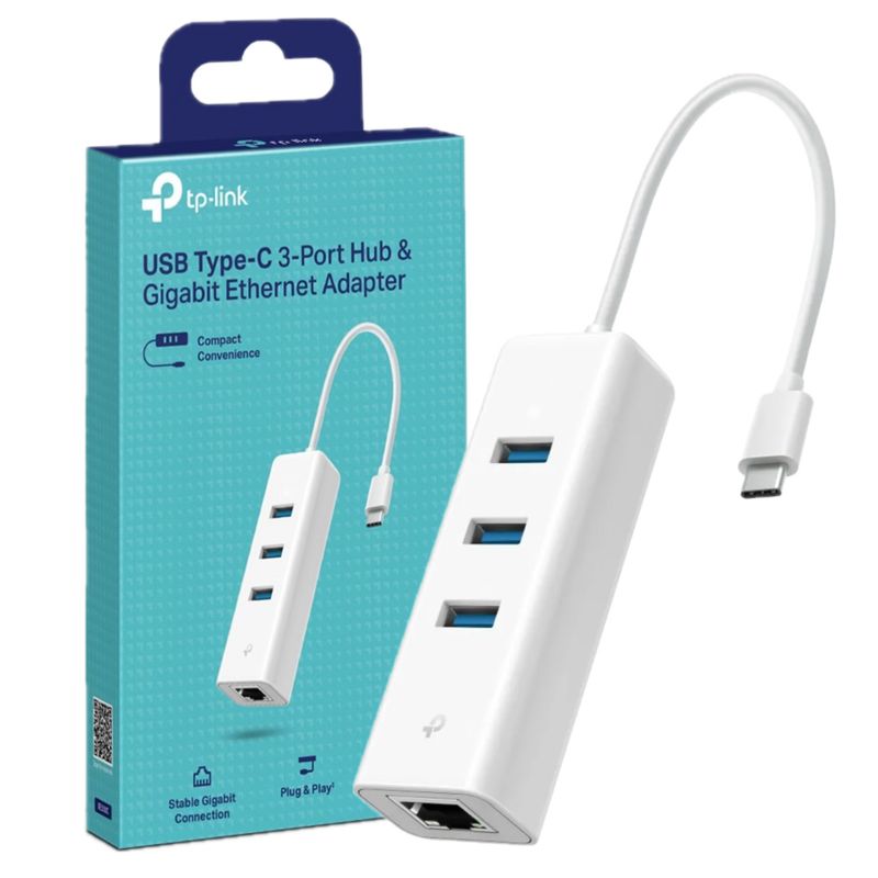 TP LINK - Hub Usb-c Tp-link Puerto Gibabit Ethernet + 3 Puerto Usb 3.0