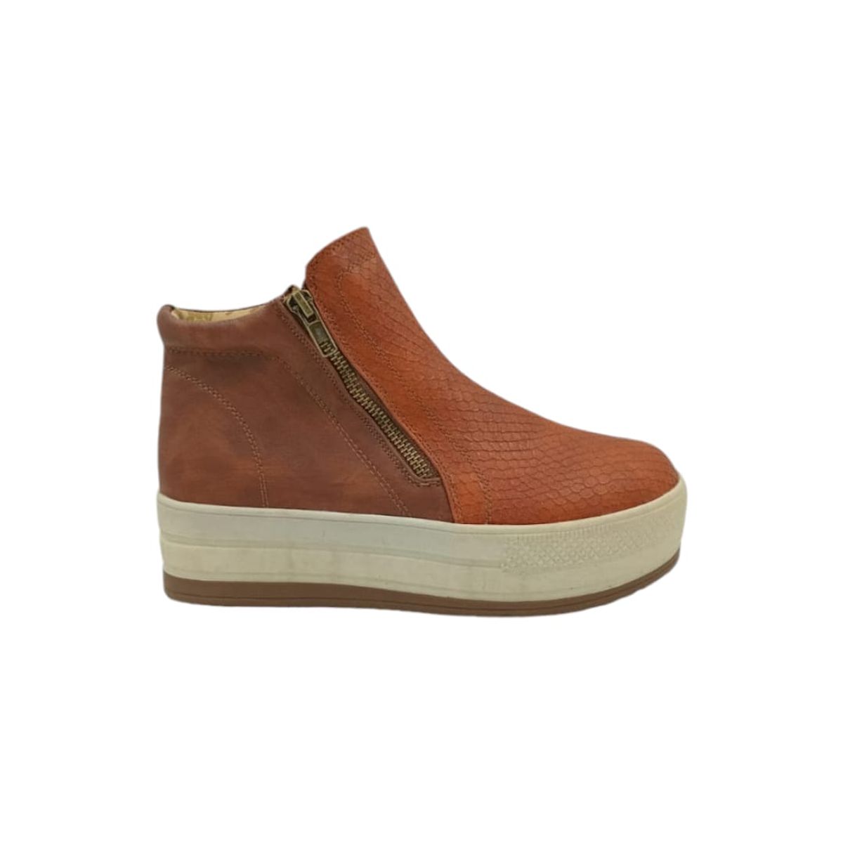 HERIEL - Zapatilla Camel Plataforma Mujer