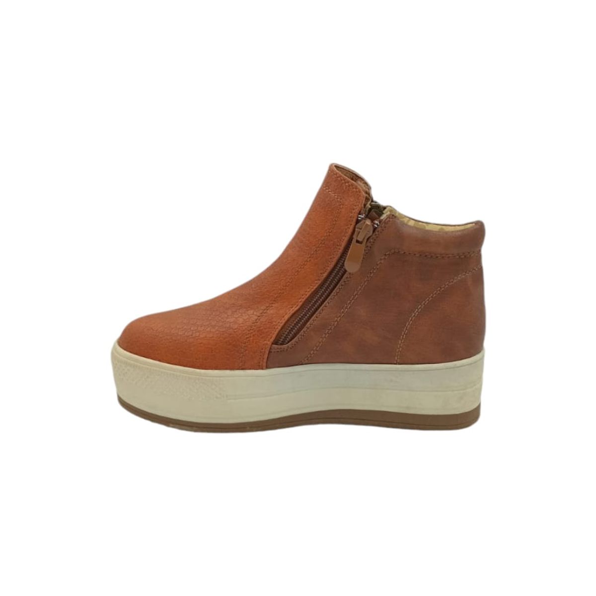HERIEL - Zapatilla Camel Plataforma Mujer