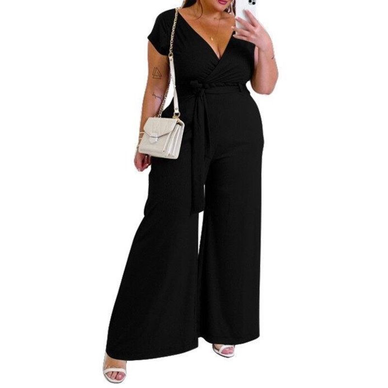 UNIK'S - Enterito Palazzo Ana Plus size Color Negro