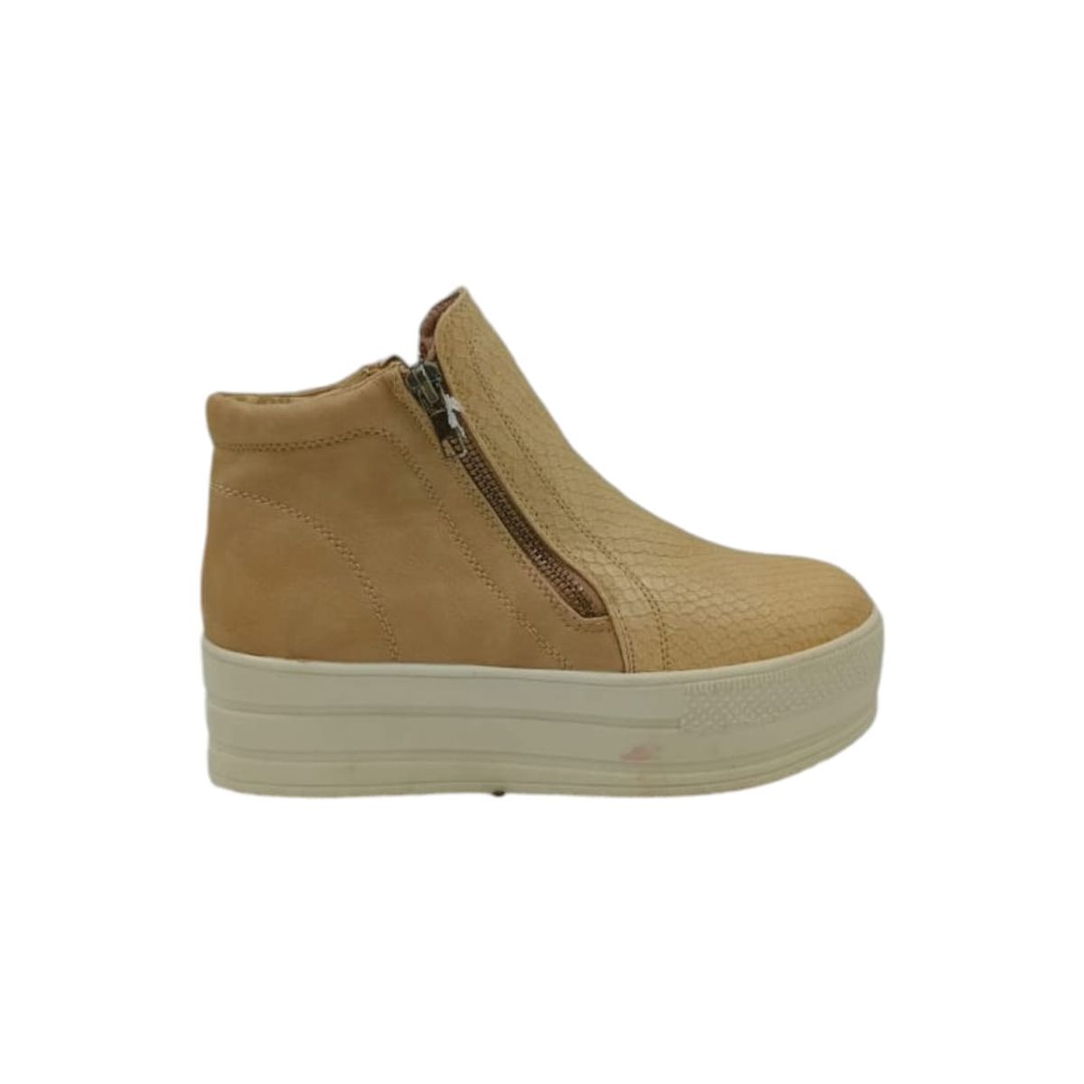 HERIEL - Zapatilla Beige Plataforma Mujer