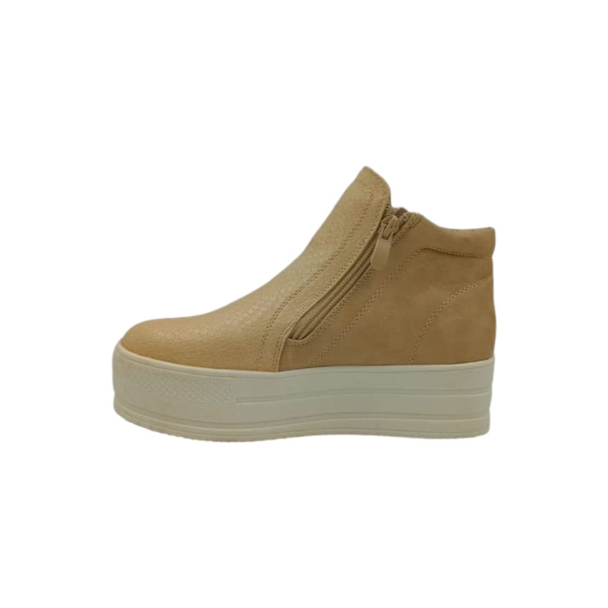HERIEL - Zapatilla Beige Plataforma Mujer