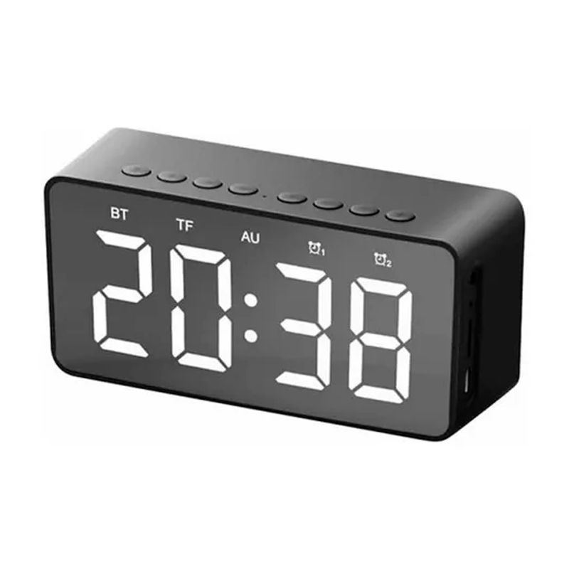 GENERICO - Radio Reloj Despertador Digital Bluetooth Pantalla Lcd