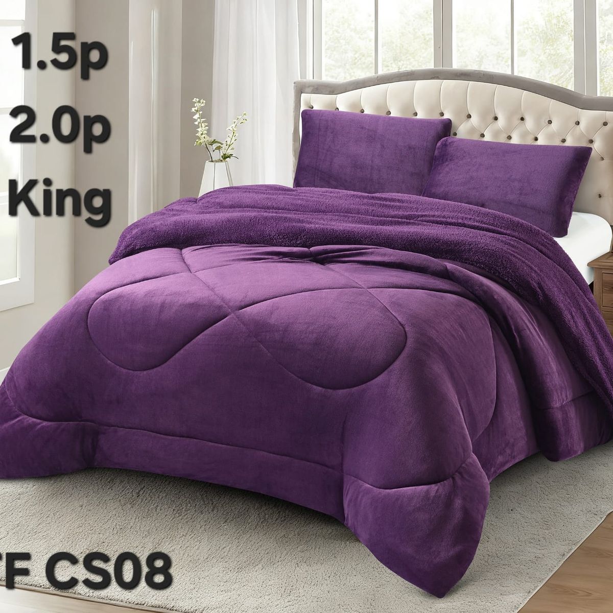 GENERICO - Cobertor de invierno PLUSH con CHIPORRO KING Violeta