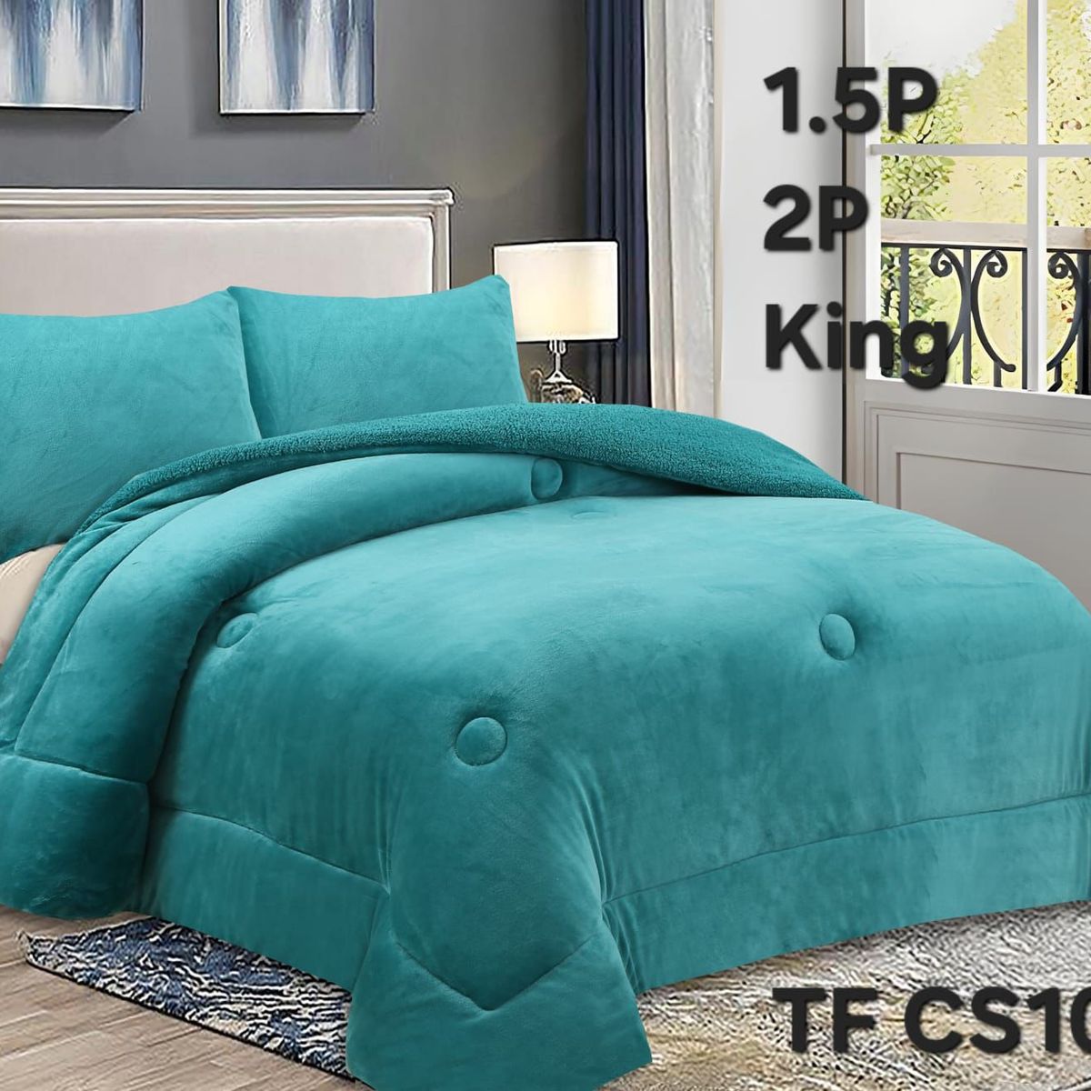 GENERICO - Cobertor de invierno PLUSH con CHIPORRO KING Turquesa