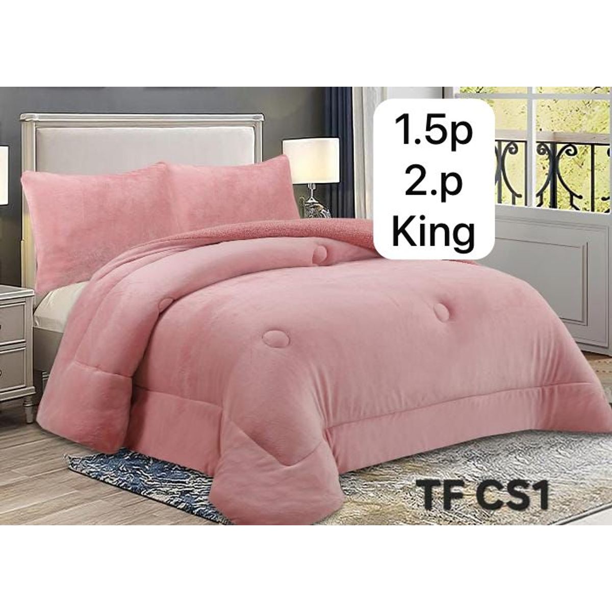 GENERICO - Cobertor de invierno PLUSH con CHIPORRO KING Rosa