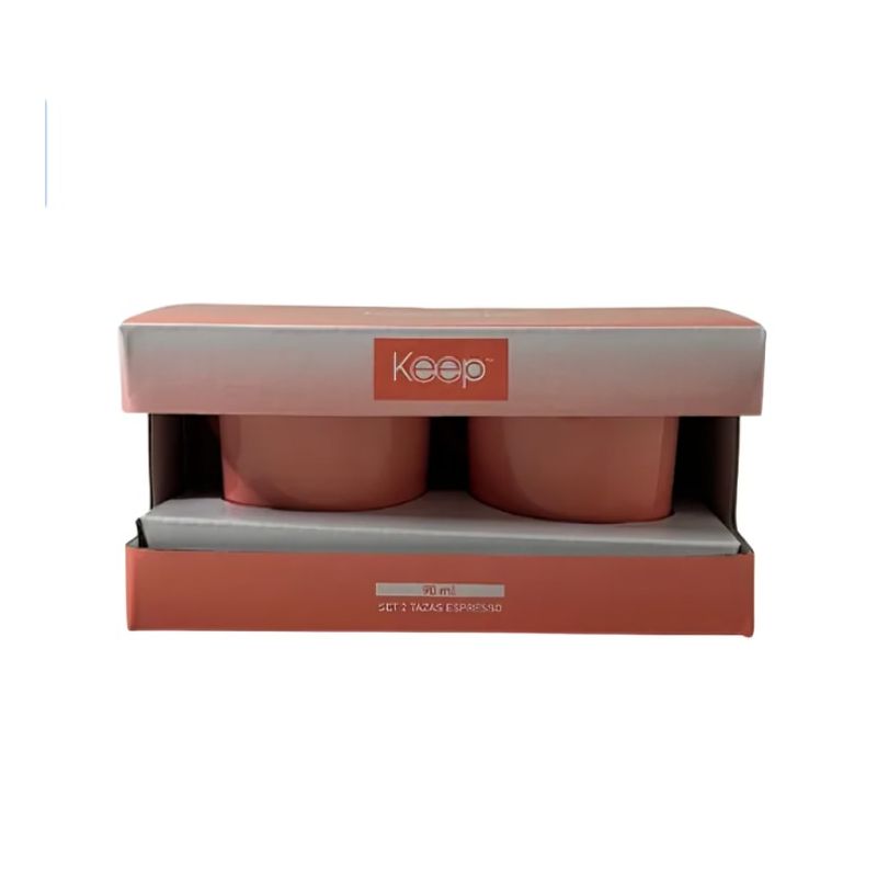 KEEP - SET 2 TAZAS ESPRESSO CORAL DUBLIN KEEP