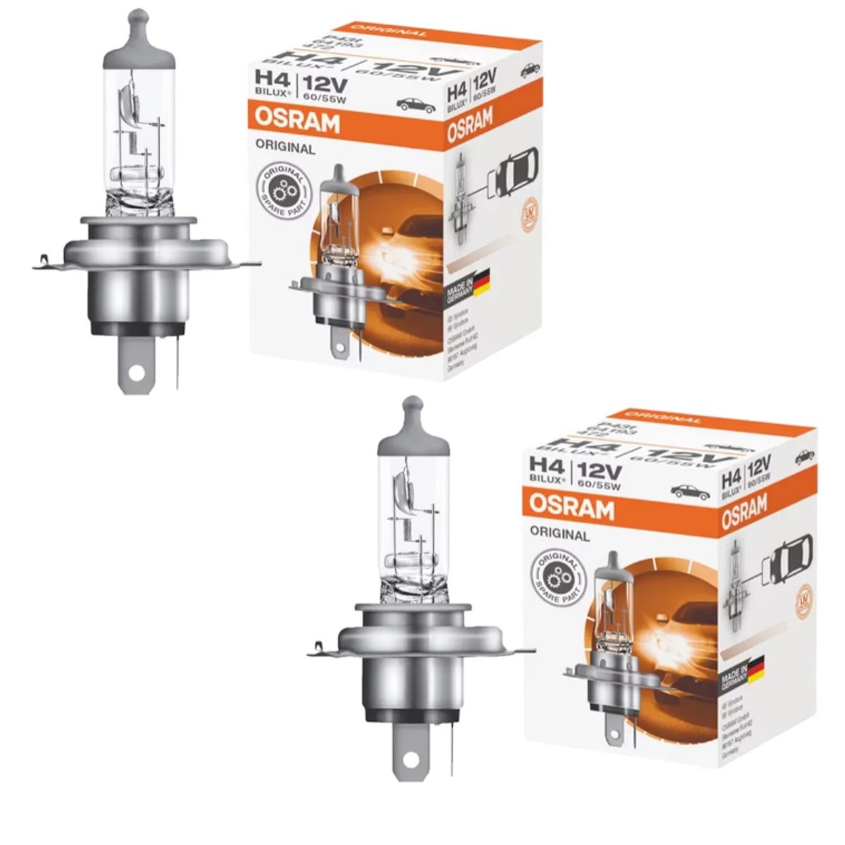 OSRAM LEDVANCE - Kit Ampolleta H4 12V 60-55W Base P43T OSRAM