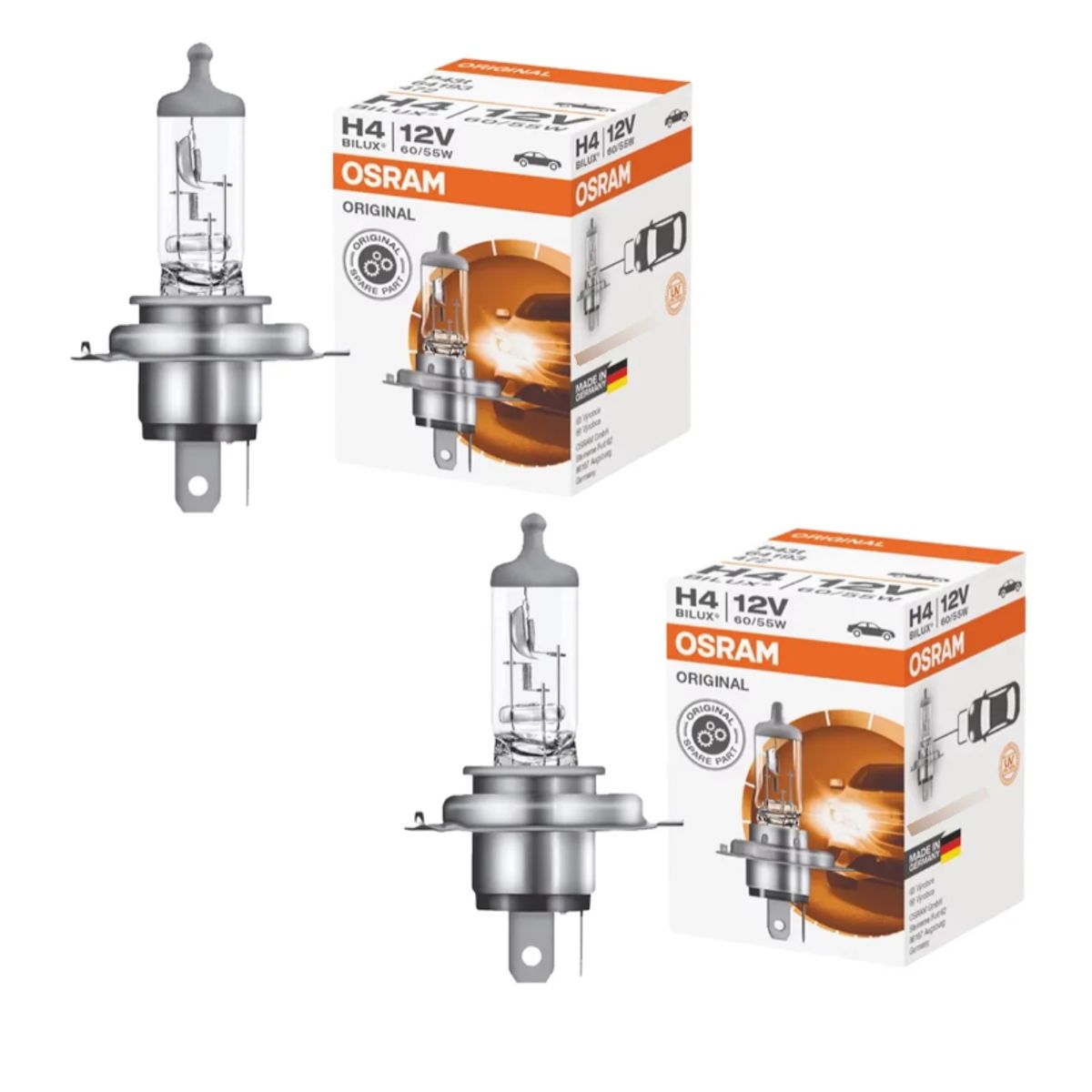 OSRAM LEDVANCE - Kit Ampolleta H4 12V 60-55W Base P43T OSRAM