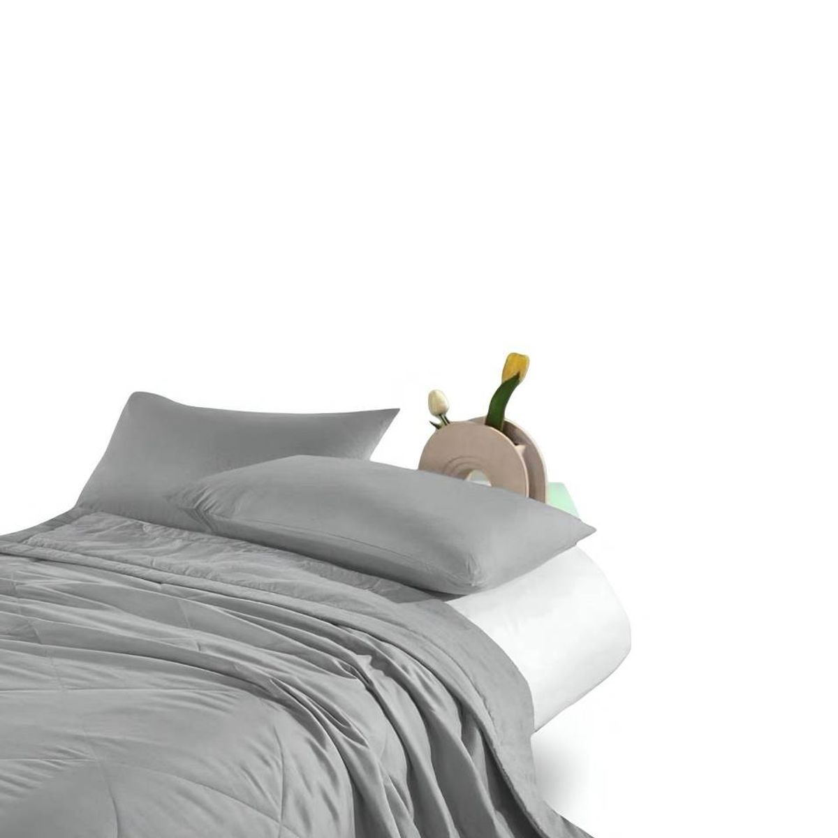 GENERICO - CUBRECAMA EXTRA DELGADO GRIS KING 220X240