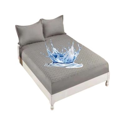 Imagen 2 del producto Protector de colchón 2 plazas IMPERMEABLE Gris