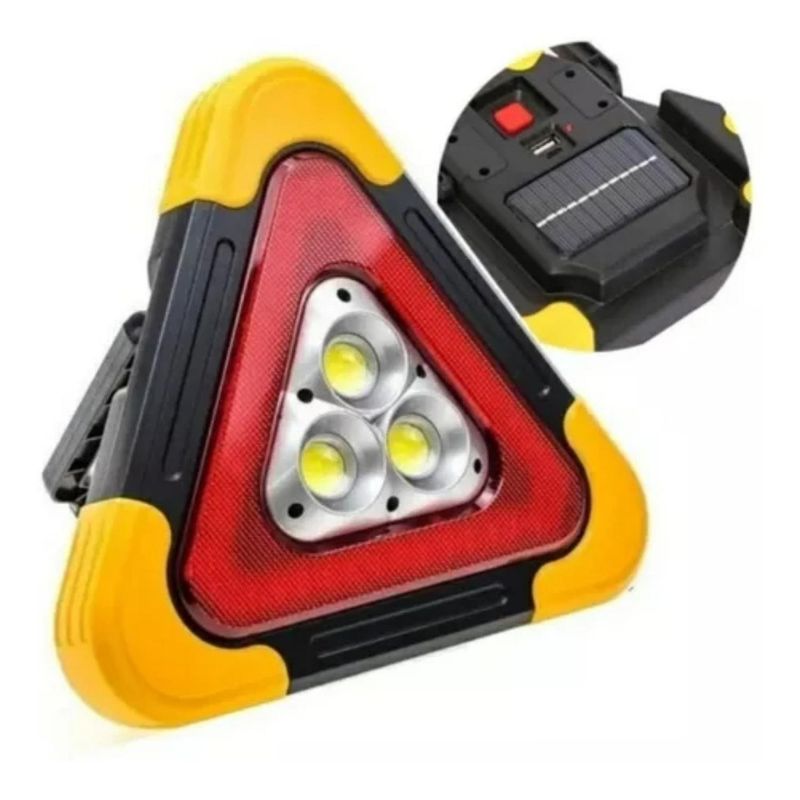 GENERICO - Triángulo Led De Emergencia Recargable Linterna Multiuso