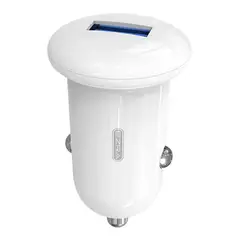 GENERICO - Cargador De Teléfono Blanco Para Auto Usb 3.0 Entrada Simple.