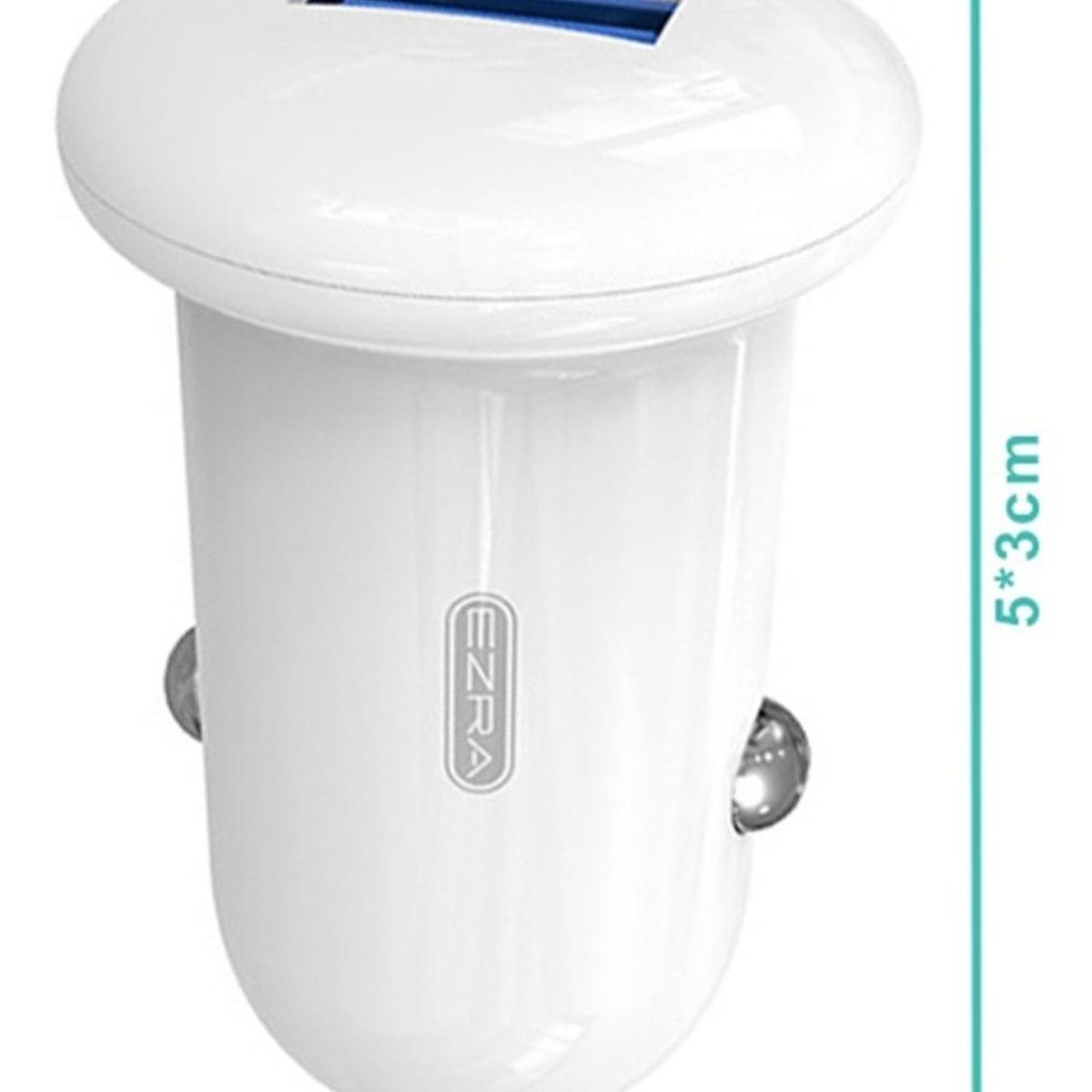 GENERICO - Cargador De Teléfono Blanco Para Auto Usb 3.0 Entrada Simple.