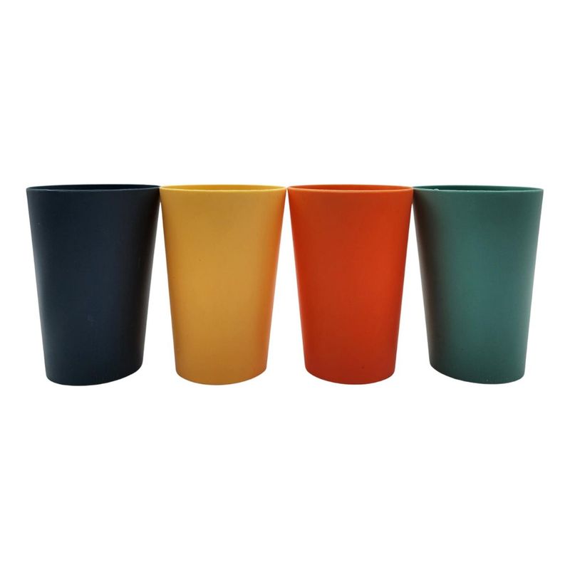 GENERICO - Pack 4 Vasos Plásticos De Colores Reutilizables Para Fiestas
