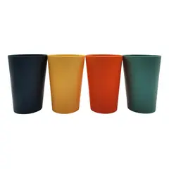 GENERICO - Pack 4 Vasos Plásticos De Colores Reutilizables Para Fiestas