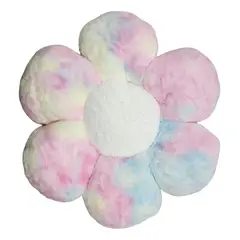 GENERICO - Cojín Decorativo Peluche Forma De Flor Multicolores - Violeta