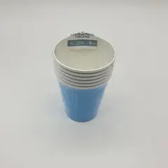 GENERICO - Vasos Cartón 6 Unidades Cumpleaños Fiesta 250ml Ecológico - Celeste