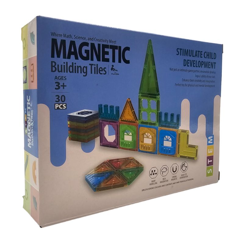 GENERICO - Set De Construccion Magnetico Piezas Magneticas 30 Piezas
