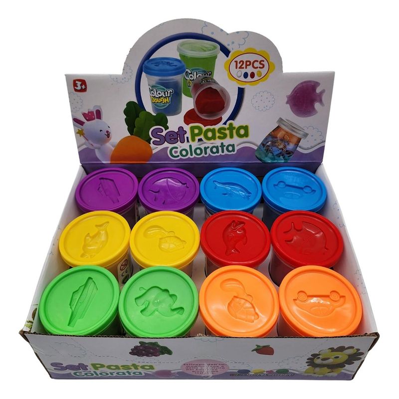 FLIPEREX - Set De Masas Caja Grande 6 Colores 12 Unidades Plasticina