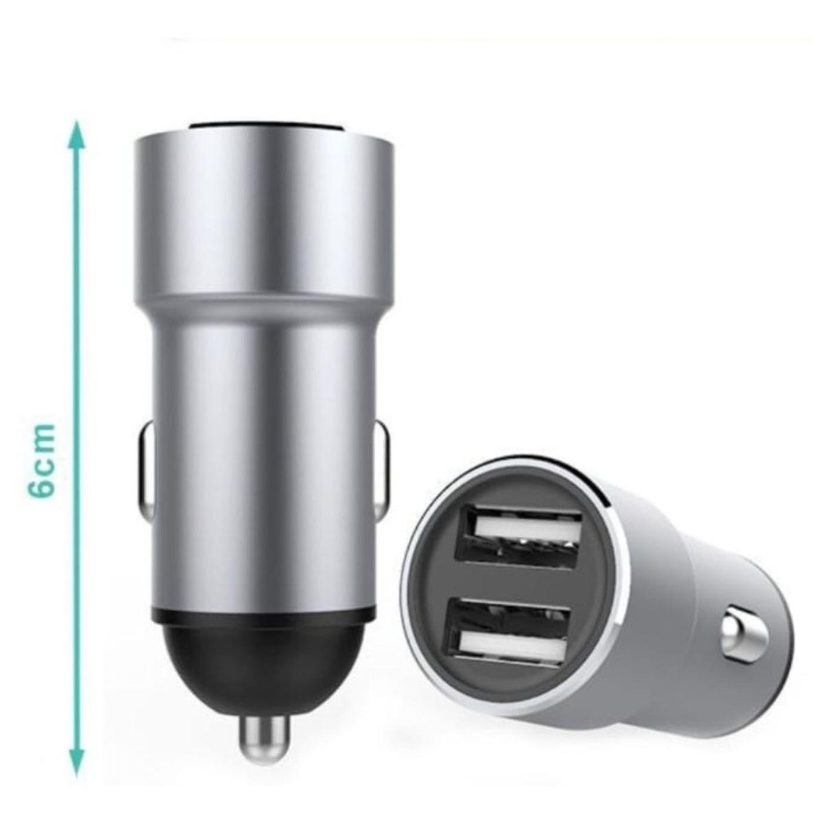 EZRA - Cargador De Teléfono Para Auto Carga Rápida Plateado