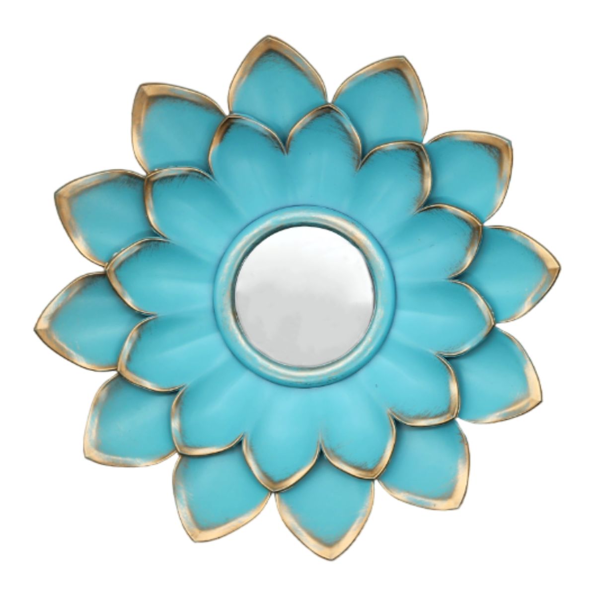 FLIPEREX - Set 4 Marcos De Espejos Flor De Loto Decorativo Calipso Deco