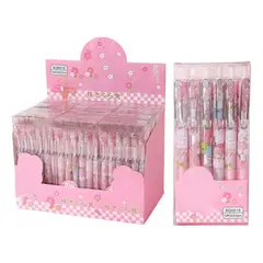 FLIPEREX - Set 12 Boligrafos Tinta Gel Negro Sakura Rabit Cute Kawaii