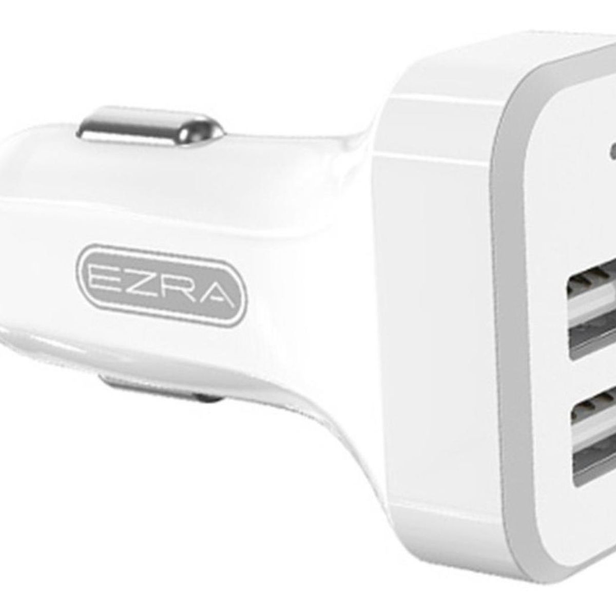 EZRA - Cargador De Telefono Para Auto Doble Entrada Blanco