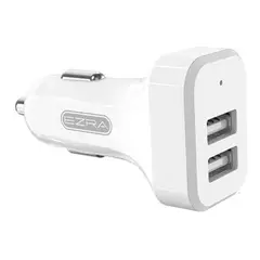 EZRA - Cargador De Telefono Para Auto Doble Entrada Blanco