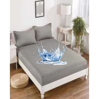 Protector de colchón 2 plazas IMPERMEABLE Gris